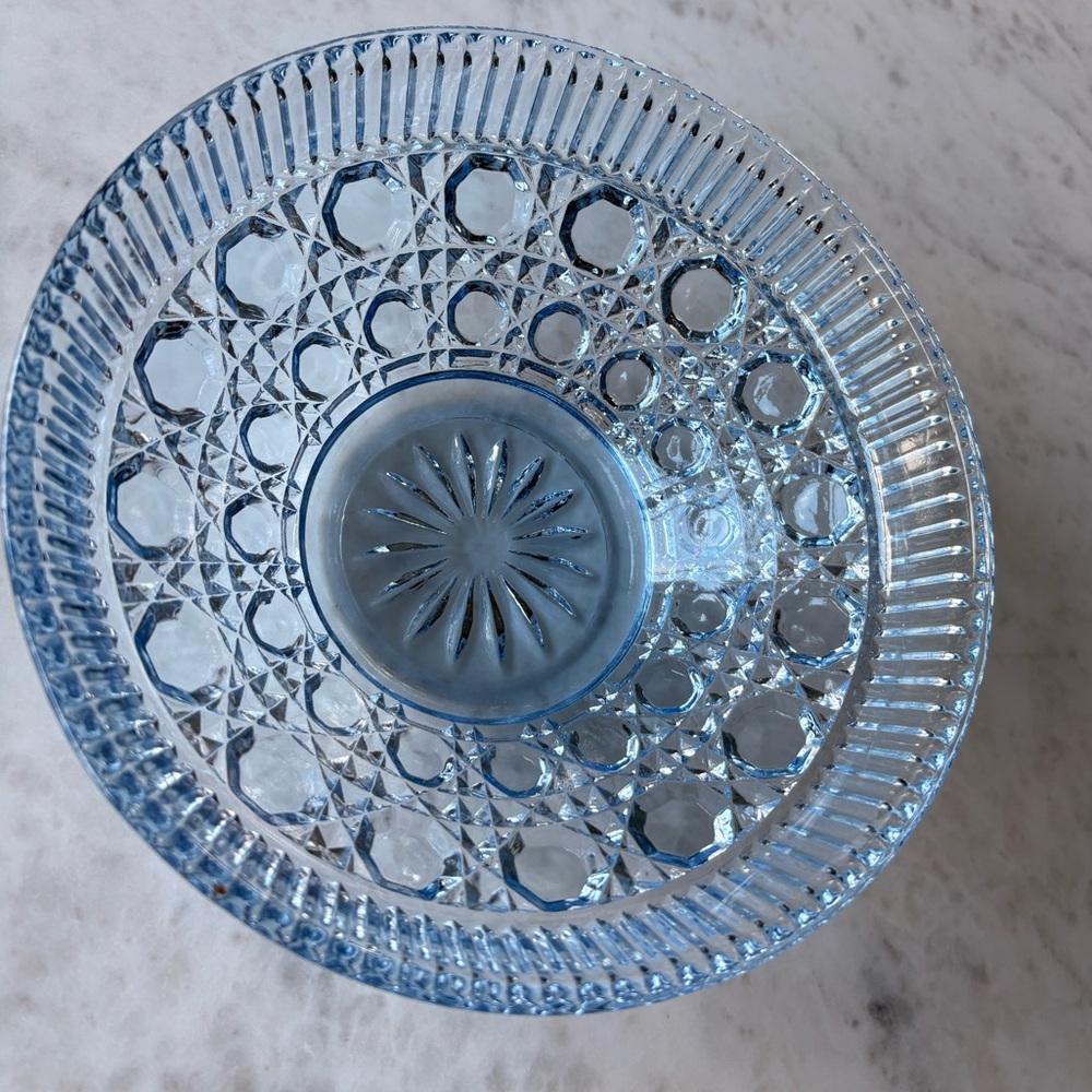 Elegant Blue Glass Bowl